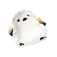 雨にあったら安心レインコート シマエナガ Lサイズ(着丈120cm) (100円ショップ 100円均一 100均一 100均)