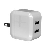 2ポート自動識別ACアダプタUSB充電器 2.4A 4.5×4.5×2.8cm