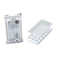 製氷パック キューブ18 フタ付 氷18個取 (100円ショップ 100円均一 100均一 100均)