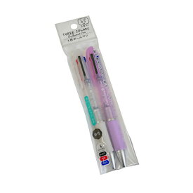3色ボールペン 黒・赤・青 ボール径0.5mm 2本入 ［色指定不可］ (100円ショップ 100円均一 100均一 100均)