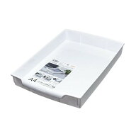 デスクトップA4トレー 縦型 ホワイト 23.3×35.3×高さ4.7cm