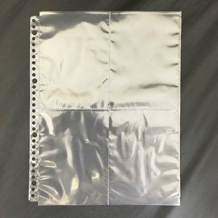 楽天市場 クリアポケット はがき用 ａ４サイズ ３０穴 ８枚入 １枚４ポケット 100円雑貨 日用品卸 Bababa