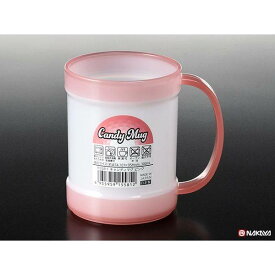 マグカップ プラスチック製 満量300ml ピンク (100円ショップ 100円均一 100均一 100均)