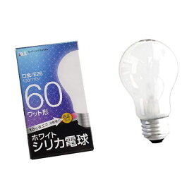 ホワイトシリカ電球 60W 口金E26 (100円ショップ 100円均一 100均一 100均)