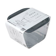 保存容器 楽ちんパック スクエア 深型 クリアーブラック 容量900ml (100円ショップ 100円均一 100均一 10…