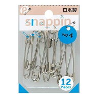 安全ピン スナッピン NO．4 4．4cm 12本入 (100円ショップ 100円均一 100均一 100均)