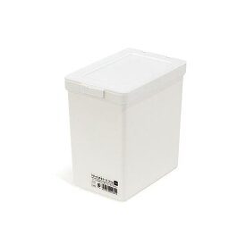 収納ボックス フタがとまるケース ホワイト スリム 10×15×高さ16cm (100円ショップ 100円均一 100均一 100均)
