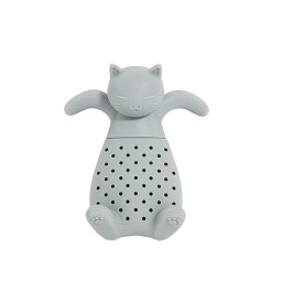 ティーストレーナー シリコーン製 ネコ型 6.6×5.5×7.5cm ［色指定不可］ (100円ショップ 100円均一 100均一 100均)