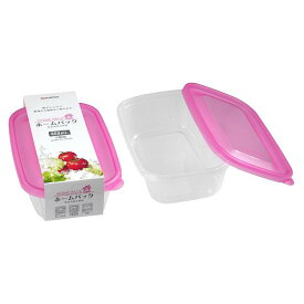 食品容器 ホームパックA ピンク 容量800ml 2個入 (100円ショップ 100円均一 100均一 100均)