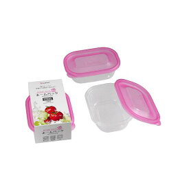 食品容器 ホームパックH ピンク 容量220ml 3個入 (100円ショップ 100円均一 100均一 100均)