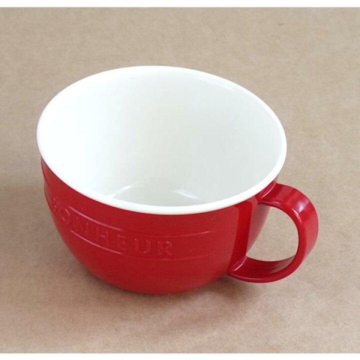 楽天市場】スープマグ ボヌール ポリプロピレン製 レッド 容量400ml 