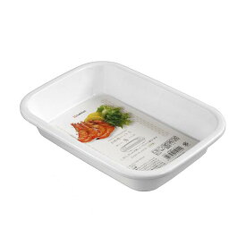 お料理バット ホワイト Sサイズ(21.5×15×高さ4.2cm) (100円ショップ 100円均一 100均一 100均)