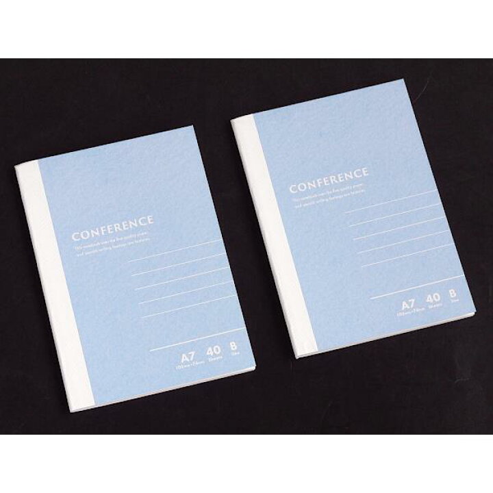 楽天市場】ノート CONFERENCE A7サイズ B罫 40枚 2冊入 (100円ショップ 1冊100円＋送料