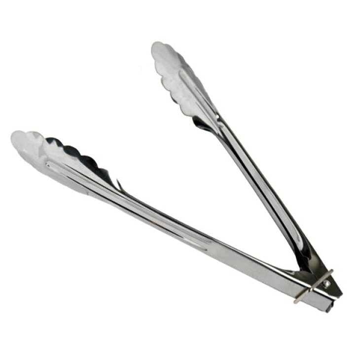 楽天市場】トング ステンレス製 ストッパー付 全長23．5cm (100円  