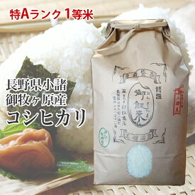 長野県 小諸産コシヒカリ【令和7年産 新米 ★】米 5キロ 10キロ 長野米 コシヒカリ 小諸御牧ケ原産 ブランド米 1等米 特Aランク地区 米5kg 米10kg 送料無料
