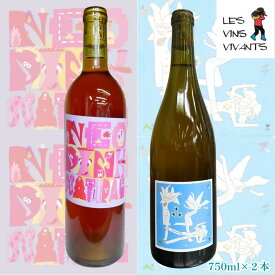 ロゼワイン＆白ワイン レヴァンヴィヴァン「ゲラゲラ2024 」＆「スチューベン2024 」飲み比べ2本セット 750ml×2本 正規取扱店長野ワイン ナチュールワイン 亜硫酸無添加