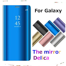 Samsung Galaxy Note9 ケース S9 GalaxyS9+ カバー S8 S8Plus スマホケースNote8 s7edge 手帳型 スタンド機能 スマホカバー 半透明 ミラー ハーフミラー 鏡 かわいい おしゃれ サムスン ギャラクシー s9ケース 機能的 シンプル 衝撃吸収 スリム メッキ 鏡面仕上げ