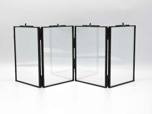 アイアン フォトフレーム スタンド 4 ブラック 黒 卓上 L判 ポストカード 押し花 インダストリアル おしゃれ かっこいい インテリア レトロ デザイン シンプル アンティーク ショップ クラシ