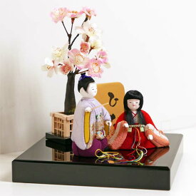 雛人形 コンパクトサイズのかわいい創作木目込み雛人形桜飾り 木目込み 雛 木目込人形飾り ひな人形