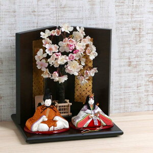 雛人形 上品 古典的 黄呂染衣装 七宝蒔絵木目屏風 親王飾り 木目込み 木目込人形飾り ひな人形 木目込み人形 桃の節句 ひな祭り 女の子 初節句 お祝い