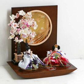 雛人形 かわいいお顔 ピンクと水色衣装の極小雛人形金桜衝立桜親王飾り ひなにんぎょう ひな人形 親王飾り 平飾り 桃の節句 ひな祭り 女の子 初節句 お祝い