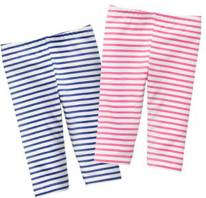 【残り3M,6Mのみ】カーターズ (Carter's)カプリ丈レギンス2枚組セット(ストライプ)