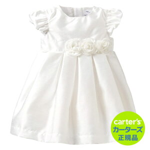 安心のカーターズ正規品 (Carter's)清楚なお嬢様度満点!ベビー用ロゼットドレス(ホワイトフラワー)07mas20