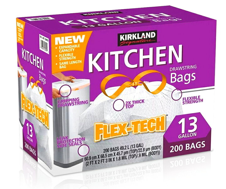 楽天市場】大人気! ☆ KIRKLAND カークランド KITCHEN BAG キッチン 