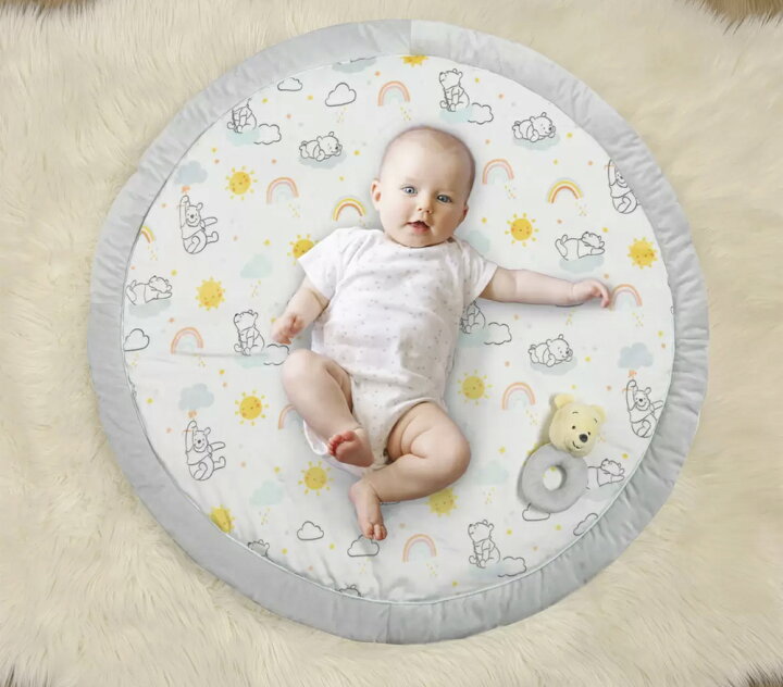 ディズニーベビー ラウンドブランケット ラトル 2点セット くまのプーさん 出産祝い コストコ 米国ベビー用品 バーブーベビー ディズニーベビー プーさんセット Studiodeiure It