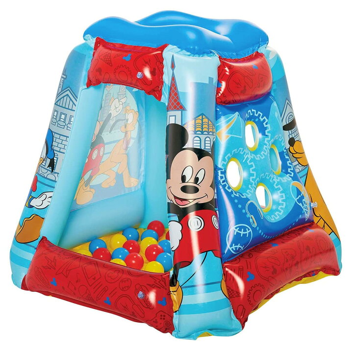 楽天市場 ディズニー インフレータブル ボールプール ボール個付き Disney Inflatable Ball Pits ミッキーマウス 米国ベビー用品 バーブーベビー