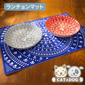 OREオリジナルス（ORE Originals）ペット用食事マット（Bandana Blue）【ランチョンマット ペット 食器 エサ 餌 プレゼント ごはん お洒落 可愛い 犬用品 猫用品 猫用食器 犬用食器】（2020WS-W)