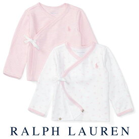 訳アリ特別価格ラルフローレン【Ralph Lauren】前開き短肌着2枚組セット（ピンク）【あす楽対応】（ベビー 出産祝い 赤ちゃん 女の子 長袖）