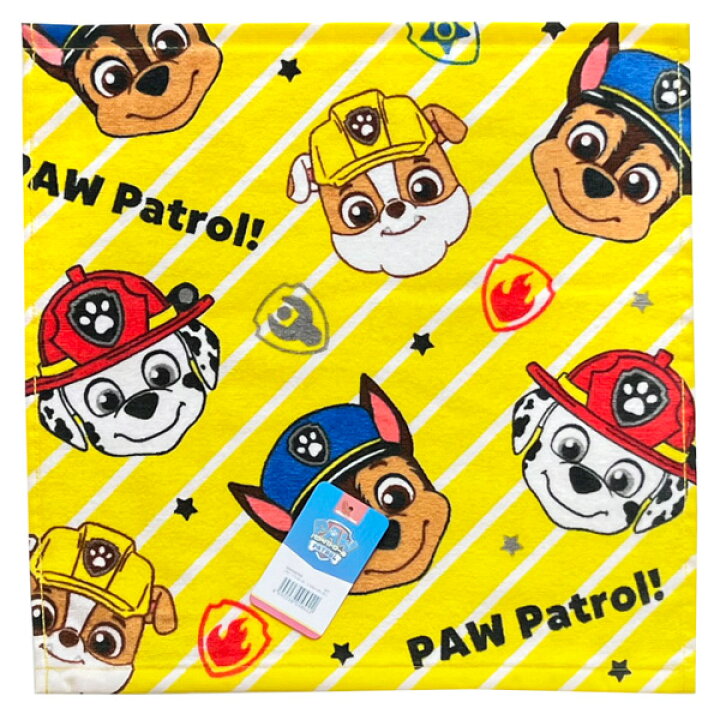 楽天市場】パウパトロール ハンドタオル イエローボーダー WN438700 