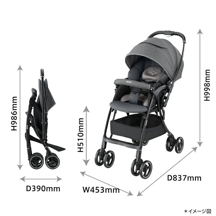 楽天市場】アップリカ(Aprica) ラクーナエアー AD グレー GR 【A型 