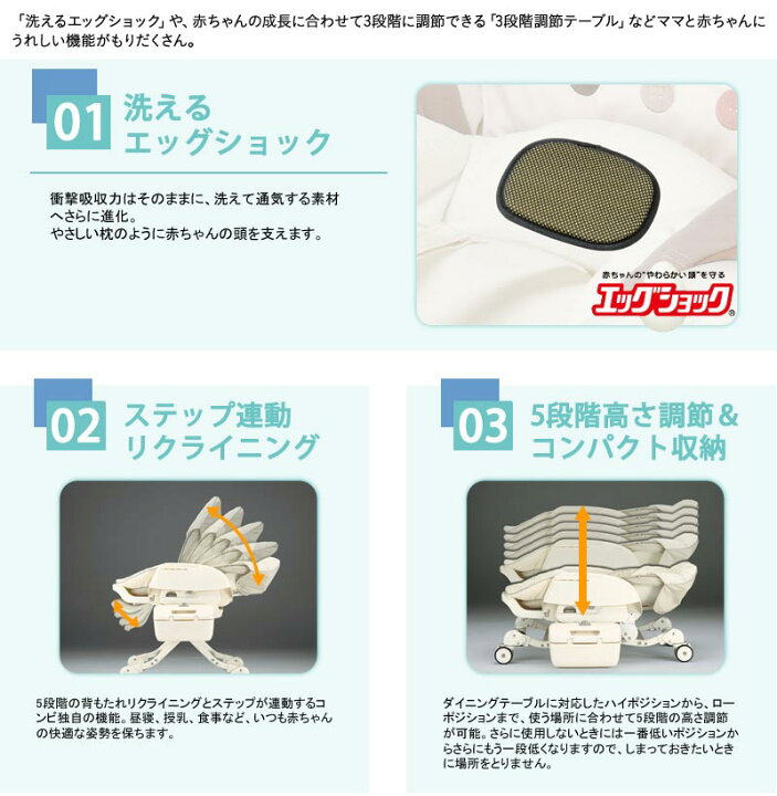 楽天市場】コンビ(Combi) ネムリラ オート スイング エッグショック BE 