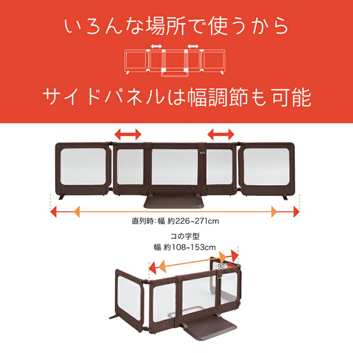 楽天市場】日本育児 おくだけ とおせんぼ スマートワイド ブラウン 
