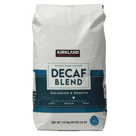 カークランドシグネチャー ディカフェ 大容量 1.13kg コーヒー豆 おすすめ 人気 珈琲豆 スターバックス風 カフェインレス カフェインカット コーヒー豆 コストコ