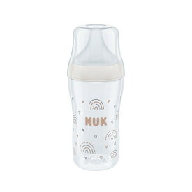NUK ヌーク パーフェクトマッチ ほ乳びん 260ml プラスチック製 適温目盛り付き 哺乳瓶 3カ月から M丸穴ニップル付き 広口 ドイツ製 出産準備 授乳 ベビー