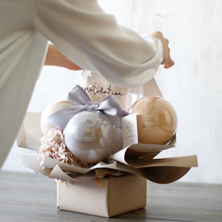 バルーン電報 プレゼントやお祝い事にパステルカラーのバルーンアレンジ 卓上型 誕生日