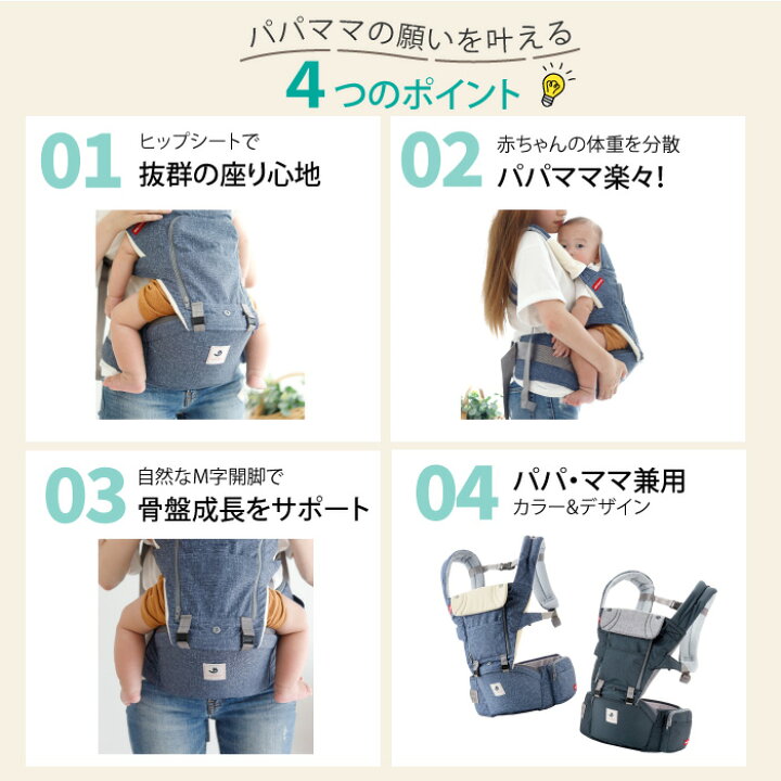 楽天市場】抱っこ紐 ヒップシート ミキハウス 名入れ トートバッグ付き 