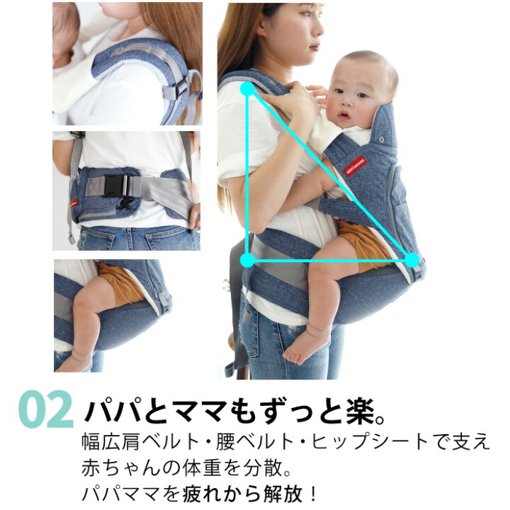 楽天市場】抱っこ紐 ヒップシート ミキハウス 名入れ トートバッグ付き 