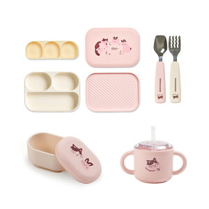 ЂԂȂ zՂVRv[g oYj HZbg H DONO&DONO hmhm All-In-One Suction Food Plate Set (3PCS) zՂ Wt Zp[g\