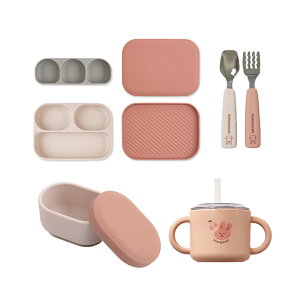 ЂԂȂ zՂVRv[g oYj HZbg H DONO&DONO hmhm All-In-One Suction Food Plate Set (3PCS) zՂ Wt Zp[g\