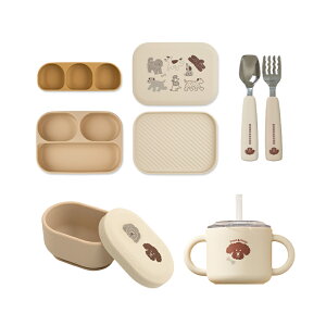 ЂԂȂ zՂVRv[g oYj HZbg H DONO&DONO hmhm All-In-One Suction Food Plate Set (3PCS) zՂ Wt Zp[g\