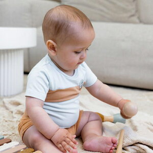 Dirkje oYjɂ҂  o  MtgbsO\ Zbgj̎q  Y{ 2 pce babysuit ss (Light blue)