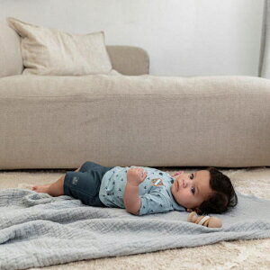 Dirkje oYj j̎q xr[Zbg |Vc Y{ 2 pce babysuit ss (Blue)