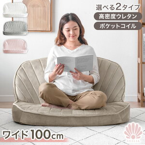 シェル型 ローソファ 幅100cm リクライニング 1人掛け 2人掛け ローソファ フロアソファ リクライニング座椅子 リクライニングソファ 座椅子 椅子 チェア 折り畳み コンパクト 一人掛け 二人
