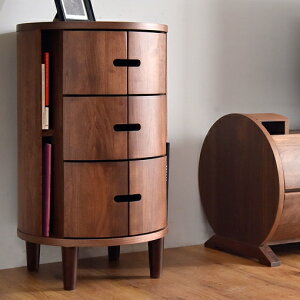 【30日0時~クーポン5%引】 国産 完成品 チェスト 幅45 木製 ウォールナット アルダー 大川家具 リビング 収納 本棚 北欧 扉 棚 ラック キャビネット 無垢 天然木 ダークブラウン ウォルナット