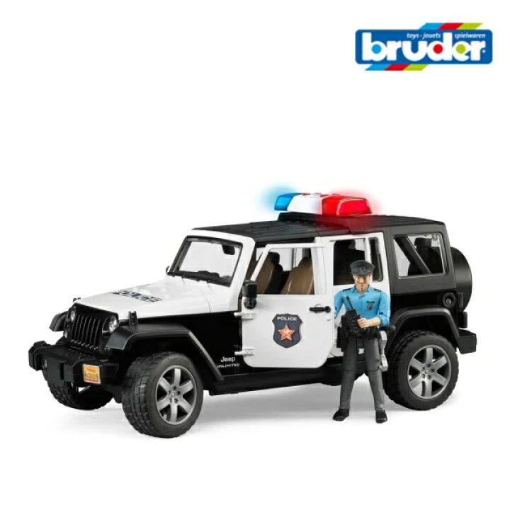 楽天市場】Bruder（ブルーダー）JEEP パトカー（フィギュア付き）街を  