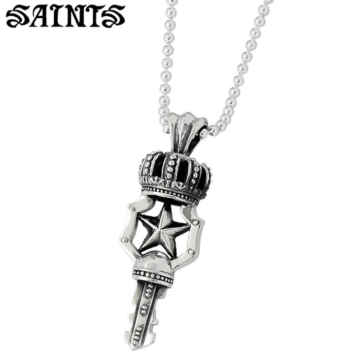 楽天市場】セインツ SAINTS クラウン キー 鍵 シルバー ネックレス 